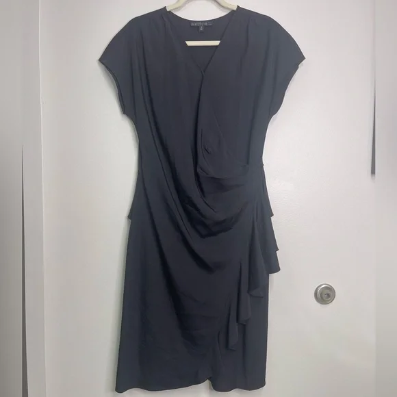 Lafayette 148 Silk Midi Wrap Dress - Picture 1 of 12